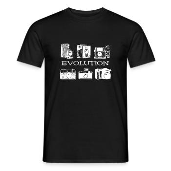 Camera Evolution - photography photographer gift - Men's T-Shirt - black - Front - AI Model Male 178 light (178cm)