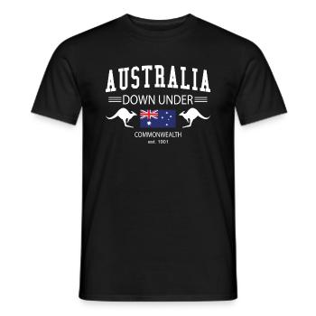 Australia - Männer T-Shirt - Schwarz - Vorne - AI Model Male 178 light (178cm)