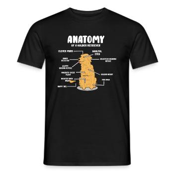 Golden Retriver Hundebesitzer Geschenk - T-shirt homme - noir - Devant - AI Model Male 178 light (178cm)