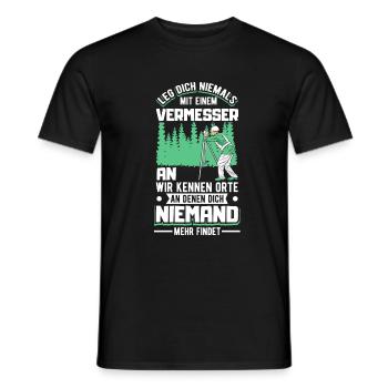 Vermesser Vermessungsingenieur Vermessung - Männer T-Shirt - Schwarz - Vorne - AI Model Male 178 light (178cm)