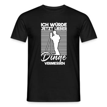 Vermessungstechniker Vermesser Geologe - Männer T-Shirt - Schwarz - Vorne - AI Model Male 178 light (178cm)