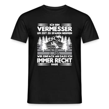 Vermesser Vermessungsingenieur Vermessung - Männer T-Shirt - Schwarz - Vorne - AI Model Male 178 light (178cm)