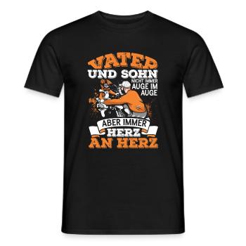 Motocross Vater Sohn Partnerlook Vatertag - Männer T-Shirt - Schwarz - Vorne - AI Model Male 178 light (178cm)