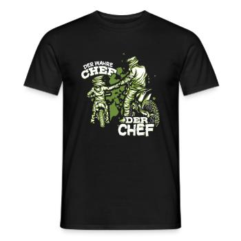 Motocross Vater Sohn Partnerlook Vatertag - Männer T-Shirt - Schwarz - Vorne - AI Model Male 178 light (178cm)