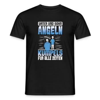 Angeln Vater Sohn Partnerlook - Männer T-Shirt - Schwarz - Vorne - AI Model Male 178 light (178cm)