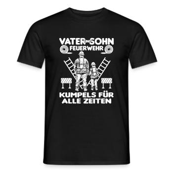 Feuerwehr Vater Sohn Partnerlook - Männer T-Shirt - Schwarz - Vorne - AI Model Male 178 light (178cm)