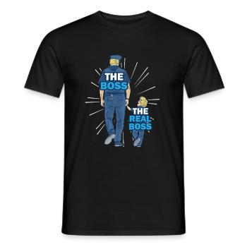 Police Papa Son Partner Look - Men's T-Shirt - black - Front - AI Model Male 178 light (178cm)