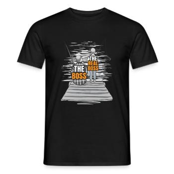 Angeln Vater Sohn Partnerlook - Männer T-Shirt - Schwarz - Vorne - AI Model Male 178 light (178cm)