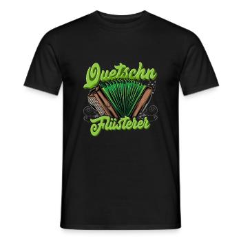 Quetschn Steirische Harmonika Volksmusik - Männer T-Shirt - Schwarz - Vorne - AI Model Male 178 light (178cm)