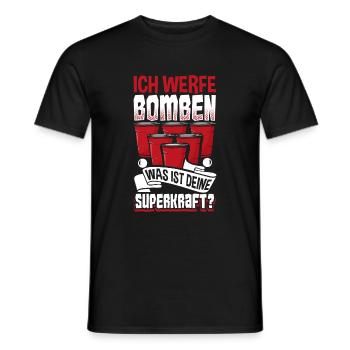 Bierpong Bier Pong Beerpong Beer Pong Trinkspiel - Männer T-Shirt - Schwarz - Vorne - AI Model Male 178 light (178cm)