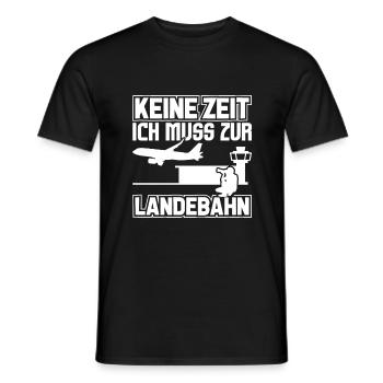 Planespotter Flugzeug Planespotting Flughafen - Männer T-Shirt - Schwarz - Vorne - AI Model Male 178 light (178cm)