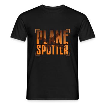Planespotter Planespotting Aircraft - Men's T-Shirt - black - Front - AI Model Male 178 light (178cm)