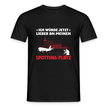 Planespotter Planespotting Flugzeug - Männer T-Shirt - Schwarz - Vorne - AI Model Male 178 light (178cm)