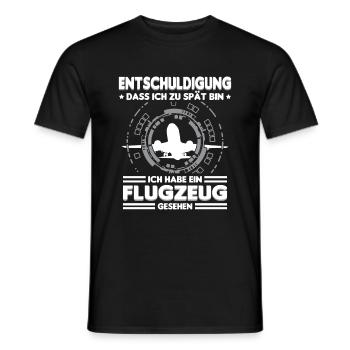 Planespotter Planespotting Flugzeug - Männer T-Shirt - Schwarz - Vorne - AI Model Male 178 light (178cm)