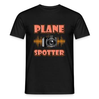 Planespotter Flugzeug Planespotting Flughafen - Männer T-Shirt - Schwarz - Vorne - AI Model Male 178 light (178cm)