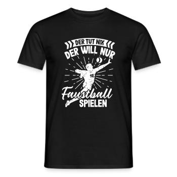 Der tut nix der will nur Faustball - Männer T-Shirt - Schwarz - Vorne - AI Model Male 178 light (178cm)