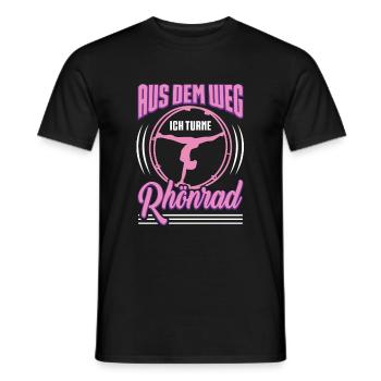 Aus dem Weg ich turne Rhönrad Sportgerät Turnen - Männer T-Shirt - Schwarz - Vorne - AI Model Male 178 light (178cm)