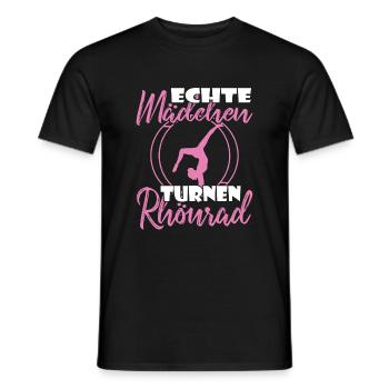 Echte Mädchen turnen Röhnrad zum Turnen für Kinder - Männer T-Shirt - Schwarz - Vorne - AI Model Male 178 light (178cm)