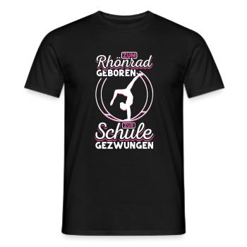 Zum Rhönrad geboren zur Schule gezwungen Röhnrad - Männer T-Shirt - Schwarz - Vorne - AI Model Male 178 light (178cm)
