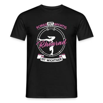 Röhnrad Schule ist wichtig Rhönrad ist wichtiger - Männer T-Shirt - Schwarz - Vorne - AI Model Male 178 light (178cm)