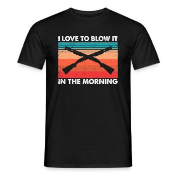 Funny Duck Hunting Design Hunters Hunting Ducks Design - Men's T-Shirt - black - Front - AI Model Male 178 light (178cm)