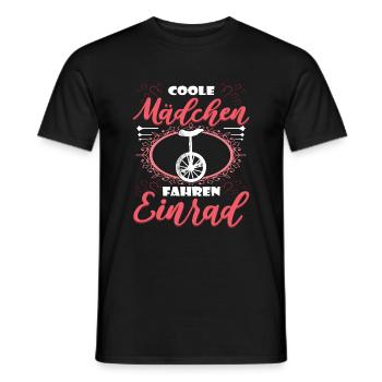 Einradfahrer Coole Mädchen fahren Einrad - Männer T-Shirt - Schwarz - Vorne - AI Model Male 178 light (178cm)