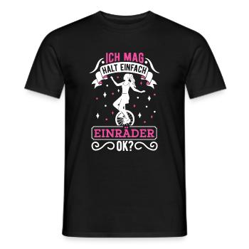 Ich mag halt einfach Einräder Einrad Unicycle - Männer T-Shirt - Schwarz - Vorne - AI Model Male 178 light (178cm)