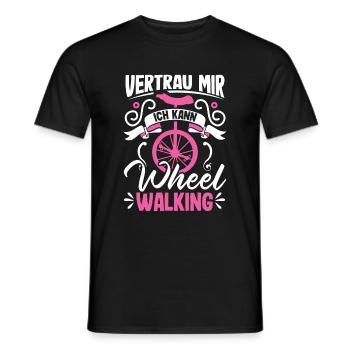 Vertrau mir ich kann Wheel Walking Einrad - Männer T-Shirt - Schwarz - Vorne - AI Model Male 178 light (178cm)
