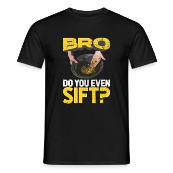 Inondation d’or Extraction d’or - T-shirt homme - noir - Devant - AI Model Male 178 light (178cm)