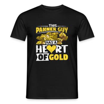 Inondation d’or Extraction d’or - T-shirt homme - noir - Devant - AI Model Male 178 light (178cm)
