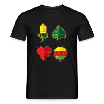 Schafkopfkarten Bayerisches Schafkopf Schnapsen - T-shirt homme - noir - Devant - AI Model Male 178 light (178cm)