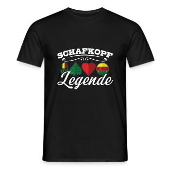 Schafkopf Legend Tête de mouton bavarois Autriche - T-shirt homme - noir - Devant - AI Model Male 178 light (178cm)