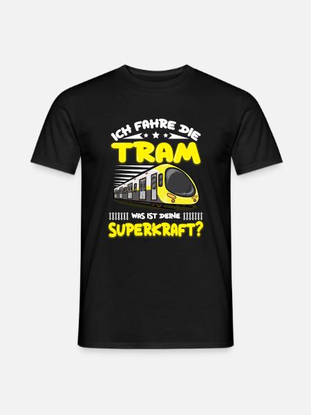 Straßenbahn Straßenbahnfahrer Tram Trambahn - Männer T-Shirt - Schwarz