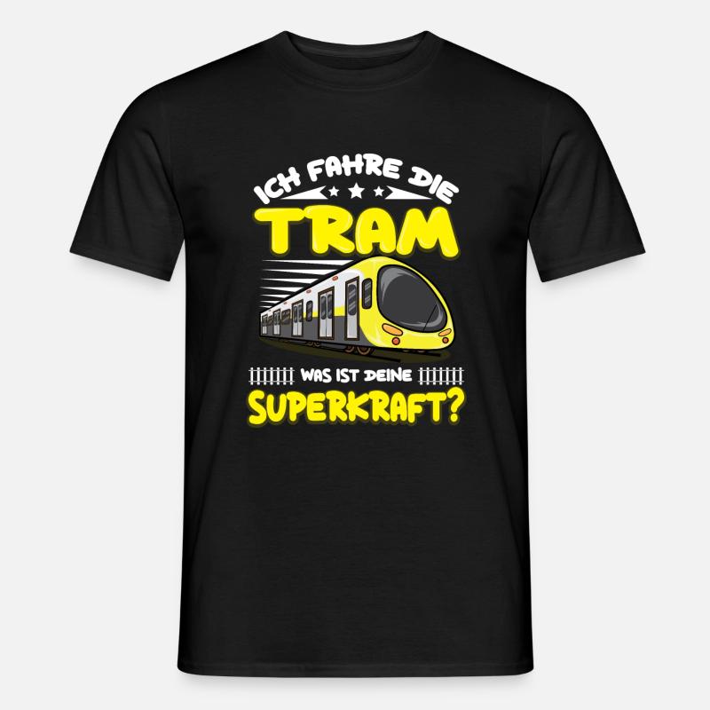 Straßenbahn Straßenbahnfahrer Tram Trambahn - Männer T-Shirt - Schwarz