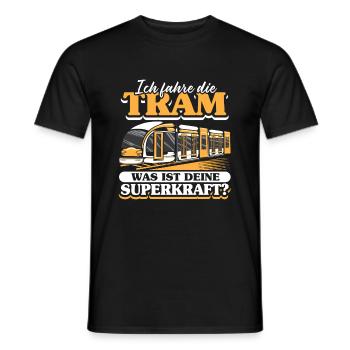 Straßenbahn Straßenbahnfahrer S-Bahn - Männer T-Shirt - Schwarz - Vorne - AI Model Male 178 light (178cm)