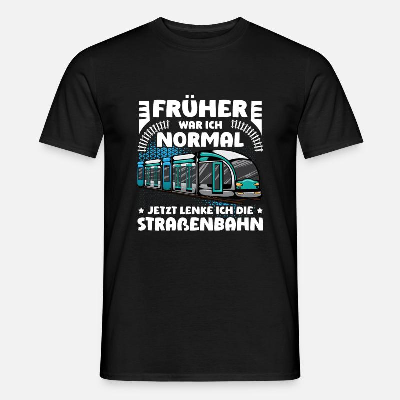 Straßenbahn Straßenbahnfahrer Tram Trambahn - Männer T-Shirt - Schwarz