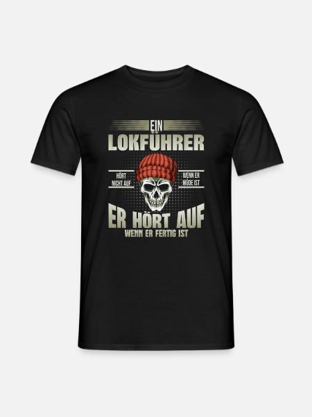 Lokführer - Männer T-Shirt - Schwarz