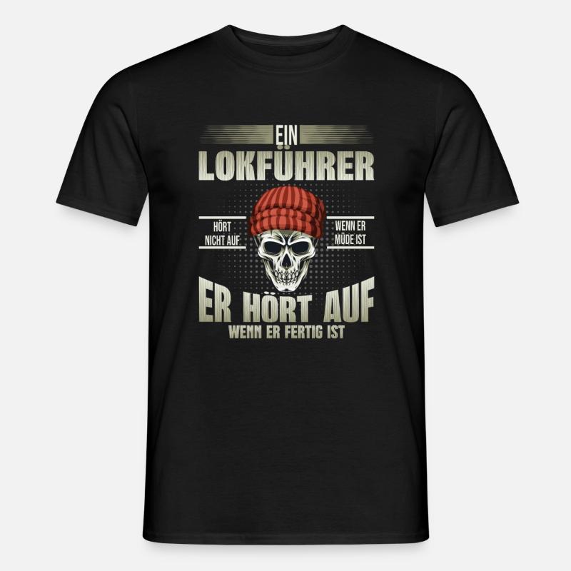 Lokführer - Männer T-Shirt - Schwarz