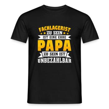 Fachlagerist - Männer T-Shirt - Schwarz - Vorne - AI Model Male 178 light (178cm)