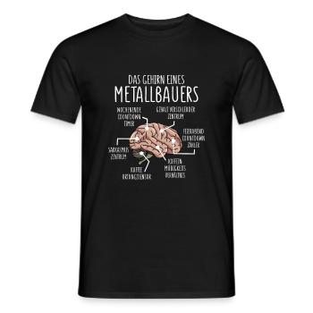 Metallbauer Anatomie - Männer T-Shirt - Schwarz - Vorne - AI Model Male 178 light (178cm)