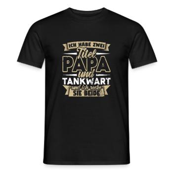 Tankwart - Männer T-Shirt - Schwarz - Vorne - AI Model Male 178 light (178cm)