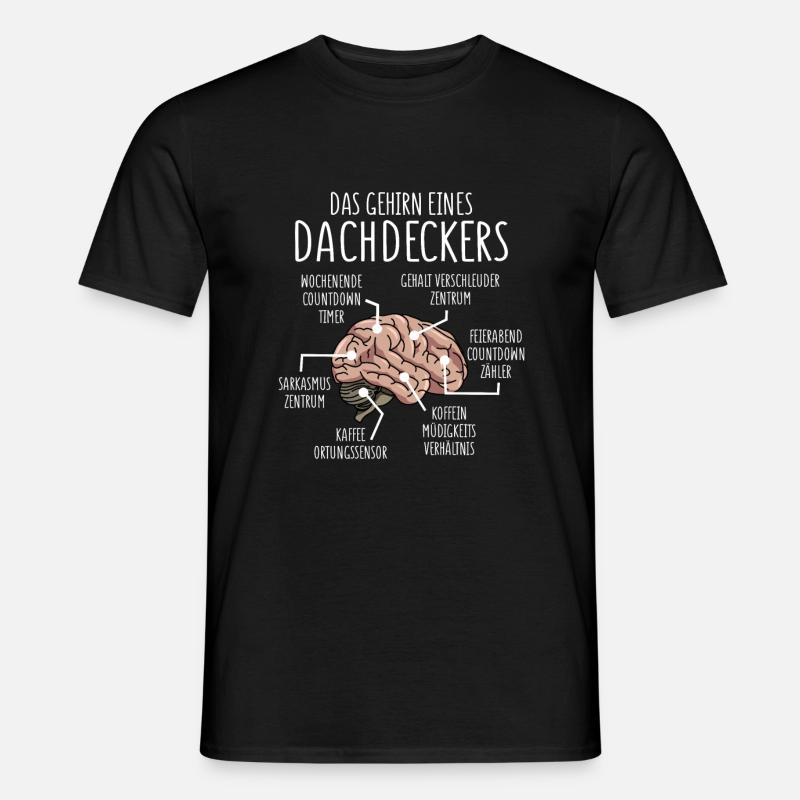 Dachdecker Anatomie - Männer T-Shirt - Schwarz