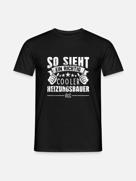 Heizungsbauer - Männer T-Shirt - Schwarz