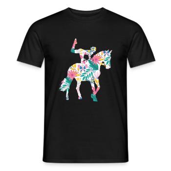 Voûte Volti Voûte Chevaux Chevaux Filles - T-shirt homme - noir - Devant - AI Model Male 178 light (178cm)