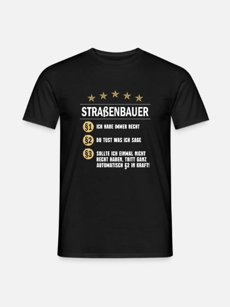 Straßenbauer Paragraph - Männer T-Shirt - Schwarz