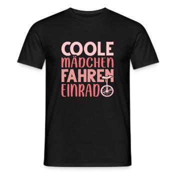 Unicycle Coole Mädchen fahren Einrad - Männer T-Shirt - Schwarz - Vorne - AI Model Male 178 light (178cm)