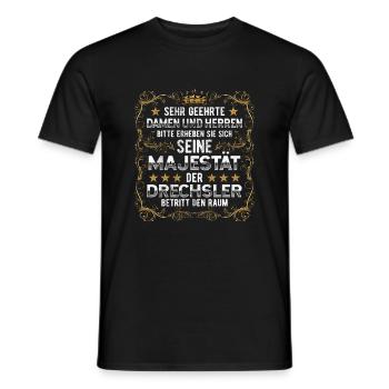 Drechsler seine Majestät Drechseln - Männer T-Shirt - Schwarz - Vorne - AI Model Male 178 light (178cm)