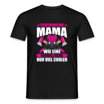 Feuerwehrfrau Feuerwehr Feuerwehrmann Mama - Männer T-Shirt - Schwarz - Vorne - AI Model Male 178 light (178cm)