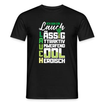 Lauch Kostüm Bodybuilding Satire Gym Jga - Männer T-Shirt - Schwarz - Vorne - AI Model Male 178 light (178cm)