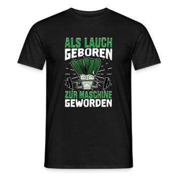 Lauch Kostüm Bodybuilding Satire Gym Jga - Männer T-Shirt - Schwarz - Vorne - AI Model Male 178 light (178cm)